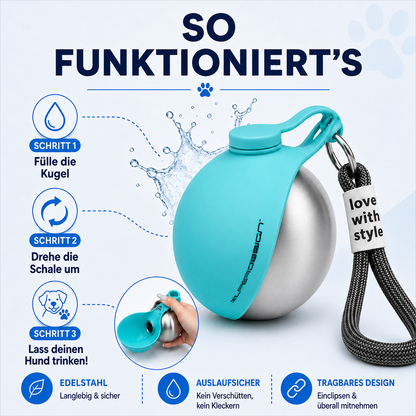 Wuffo™ 2-in-1 Hunde-Trinkflasche mit Napf 285ml